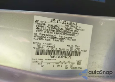 2011 Ford Focus Se from USA, damaged, VIN 1FAHP3FN6BW144578